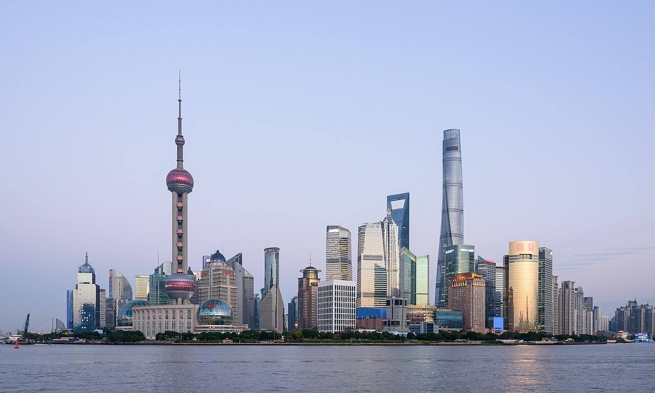 Shanghai Pudong skyline from the Bund